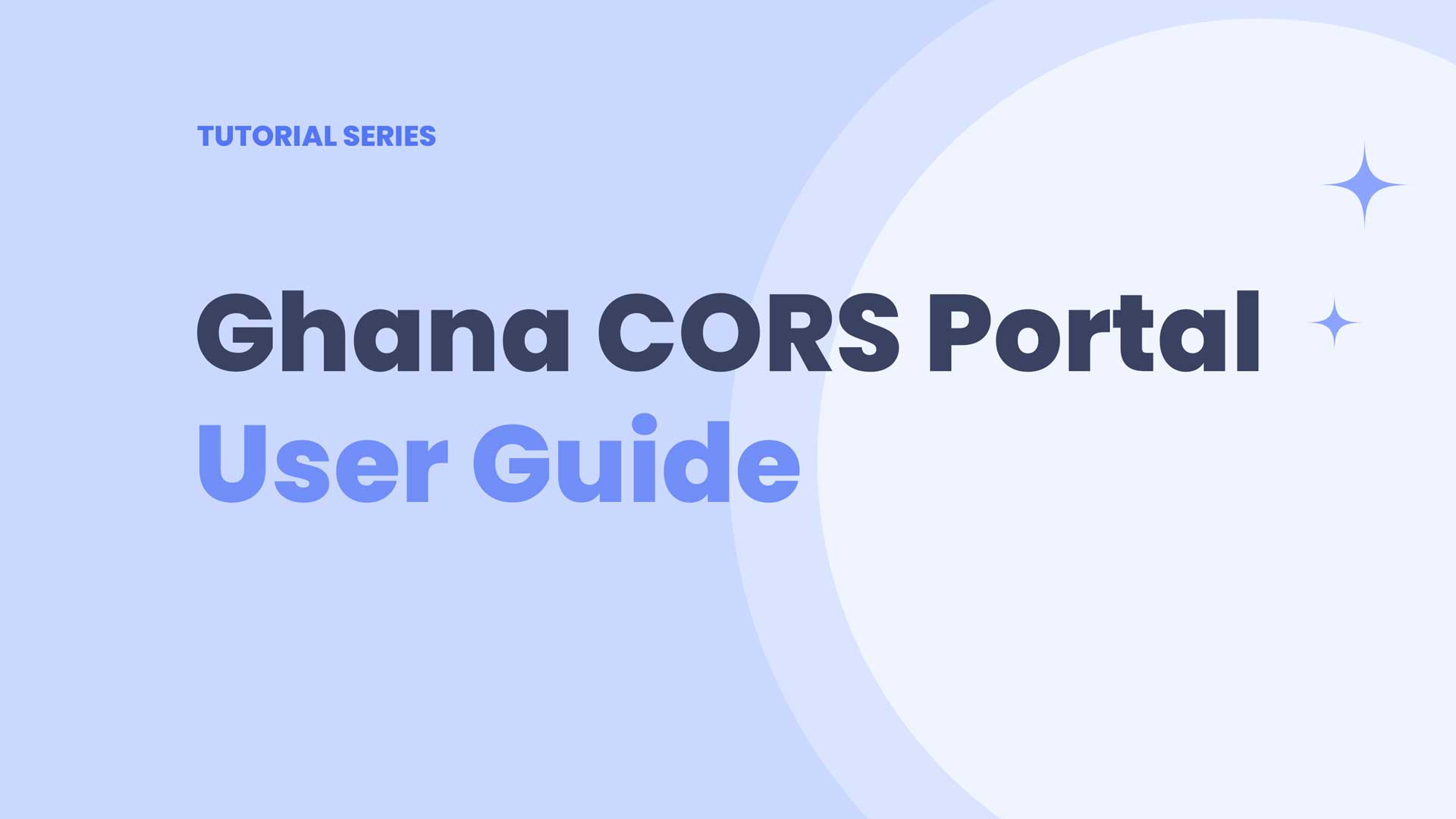 Ghana CORS Portal User Guide